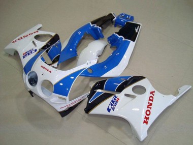 1988-1989 Honda CBR250RR MC19 Motorcycle Fairings - White Light Blue Glossy Black Australia for Sale