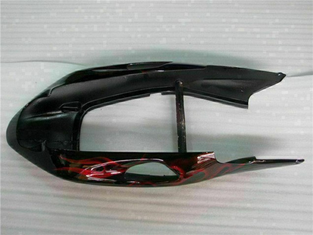 1996-2007 Honda CBR1100XX Blackbird Abs Motorcycle Fairing - Glossy Black Red Flame Australia for Sale