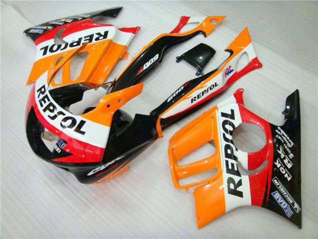 1995-1996 Honda CBR600 F3 Motorcycle Fairing - Orange White Red Glossy Black Repsol Australia for Sale