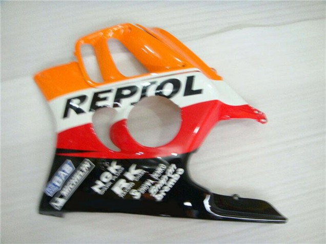 1995-1996 Honda CBR600 F3 Motorcycle Fairing - Orange White Red Glossy Black Repsol Australia for Sale