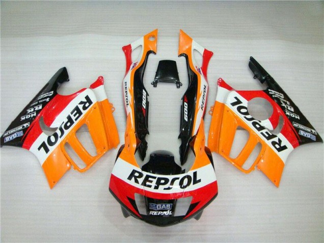 1995-1996 Honda CBR600 F3 Motorcycle Fairing - Orange White Red Glossy Black Repsol Australia for Sale