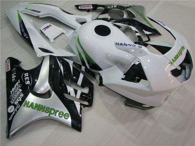 1995-1996 Honda CBR600 F3 Motorcycle Fairings - White Silver Green Hannspree Australia for Sale