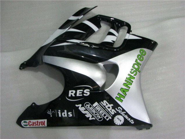 1995-1996 Honda CBR600 F3 Motorcycle Fairings - White Silver Green Hannspree Australia for Sale