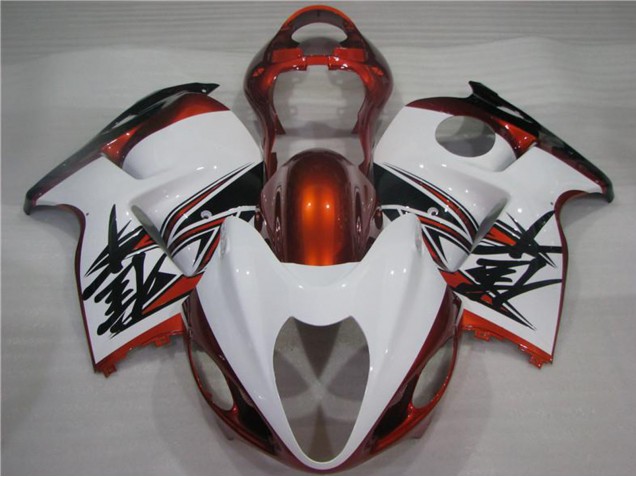 1996-2007 Suzuki GSXR 1300 Hayabusa Motorcycle Fairings - White Orange Black Australia for Sale