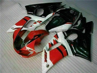 1998-2002 Yamaha YZF R6 Motorcycle Fairing - White Red Glossy Black Australia for Sale