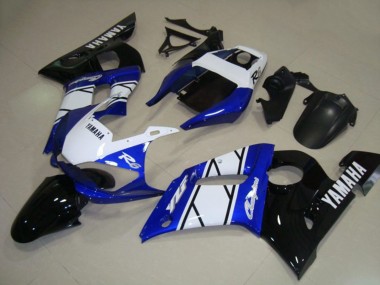 1998-2002 Yamaha YZF R6 Motorcycle Fairings - White Blue Glossy Black Champions Australia for Sale