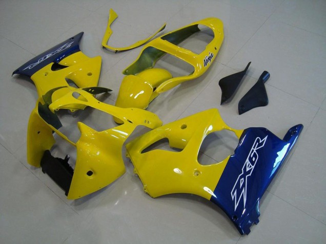 2000-2002 Kawasaki ZX6R Motorcycle Fairings - Yellow Blue Australia for Sale