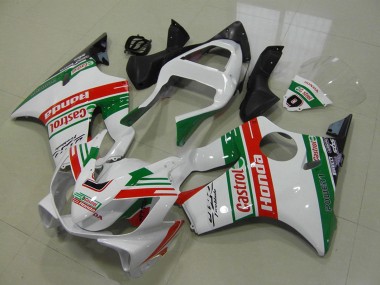 2001-2003 Honda CBR600 F4i Motorcycle Fairings - White Red Green Castrol Australia for Sale