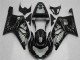 2001-2003 Suzuki GSXR 600/750 Motorcycle Fairings - Glossy Black Silver Flame Australia for Sale