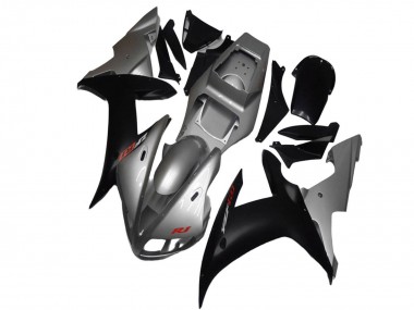 2002-2003 Yamaha YZF R1 Motorcycle Fairings - Silver Matte Black Australia for Sale