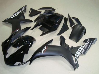 2002-2003 Yamaha YZF R1 Motorcycle Fairings - Glossy Black Matte Black White Decals Australia for Sale