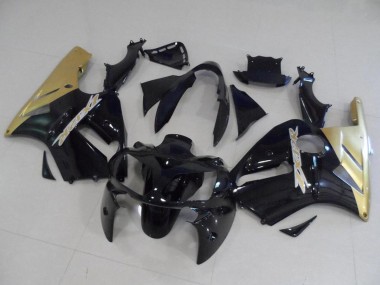 2002-2006 Kawasaki ZX12R Motorcycle Fairing Kits - Glossy Black Gold Australia for Sale