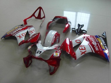 2002-2013 Honda VFR 800 Motorcycle Fairings - White Red Blue Xerox 21 Australia for Sale