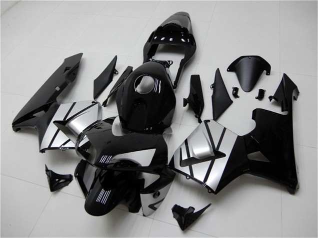 2003-2004 Honda CBR600RR Motorcycle Fairings - Silver Glossy Black Stripe Australia for Sale