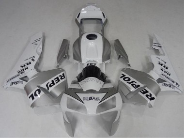2003-2004 Honda CBR600RR Motorcycle Fairing - White Silver Black Repsol Australia for Sale