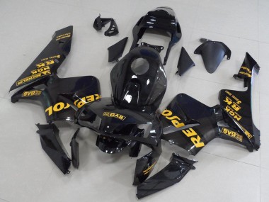 2003-2004 Honda CBR600RR Motorcycle Fairings - Glossy Black Gold Repsol Australia for Sale