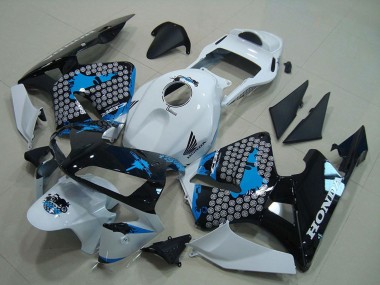 2003-2004 Honda CBR600RR Motorcycle Fairing - White Blue Glossy Black Australia for Sale