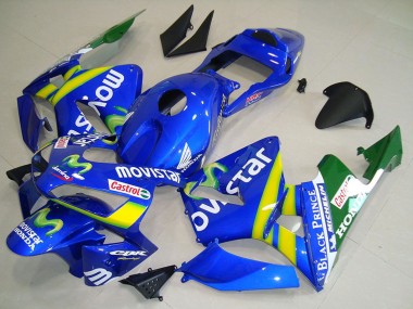 2003-2004 Honda CBR600RR Motorcycle Fairing - Blue Yellow Green MoviStar Australia for Sale