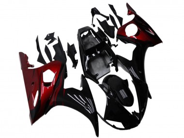 2003-2004 Yamaha YZF R6 Motorcycle Fairing Kits - Glossy Black Red Australia for Sale