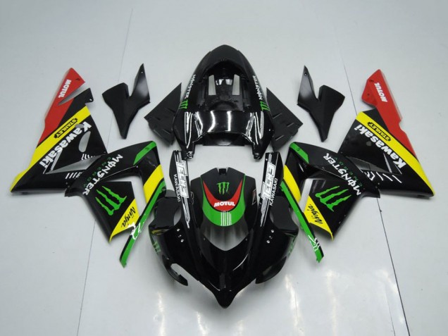 2004-2005 Kawasaki ZX10R Motorcycle Fairings - Glossy Black Red Yellow Green Monster Australia for Sale