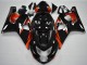 2004-2005 Suzuki GSXR 600/750 Motorcycle Fairings - Glossy Black Red Stripe Australia for Sale