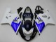 2004-2005 Suzuki GSXR 600/750 Bike Fairings - White Blue Black Australia for Sale