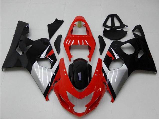 2004-2005 Suzuki GSXR 600/750 Motorcycle Fairings - Red Silver Black Australia for Sale