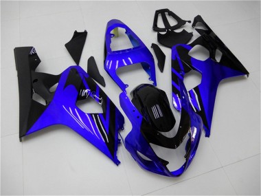 2004-2005 Suzuki GSXR 600/750 Motorcycle Fairings - Blue Glossy Black Australia for Sale