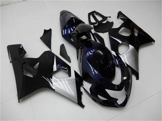 2004-2005 Suzuki GSXR 600/750 Motorcycle Fairings - Glossy Black Silver Blue Australia for Sale