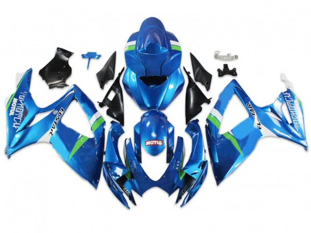 2004-2005 Suzuki GSXR 600/750 Motorcycle Fairings - Blue Green White Australia for Sale