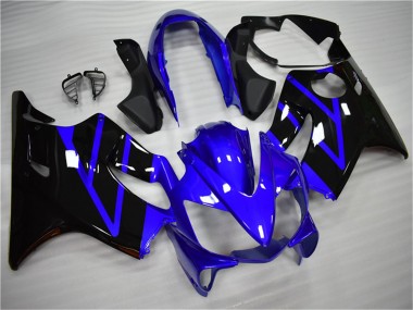 2004-2007 Honda CBR600 F4i Motorcycle Fairing Kits - Blue Glossy Black Australia for Sale