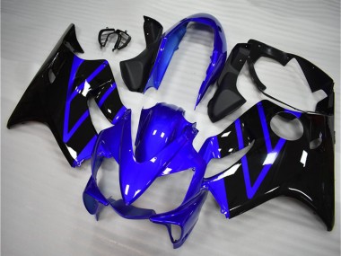 2004-2007 Honda CBR600 F4i Motorcycle Fairing Kits - Blue Glossy Black Australia for Sale