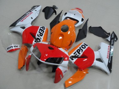 2005-2006 Honda CBR600RR Bike Fairings - Orange White Red Glossy Black Repsol Australia for Sale