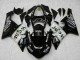 2005-2006 Kawasaki ZX6R Motorcycle Fairings - Glossy Black White West Australia for Sale