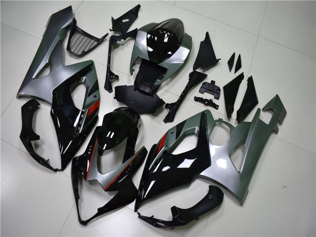 2005-2006 Suzuki GSXR 1000 Motorcycle Fairing - Glossy Black Silver Australia for Sale