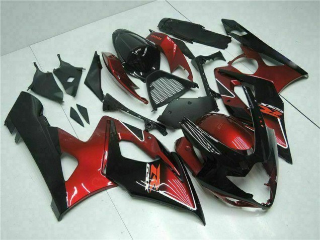2005-2006 Suzuki GSXR 1000 Motorcycle Fairing - Red Glossy Black Australia for Sale
