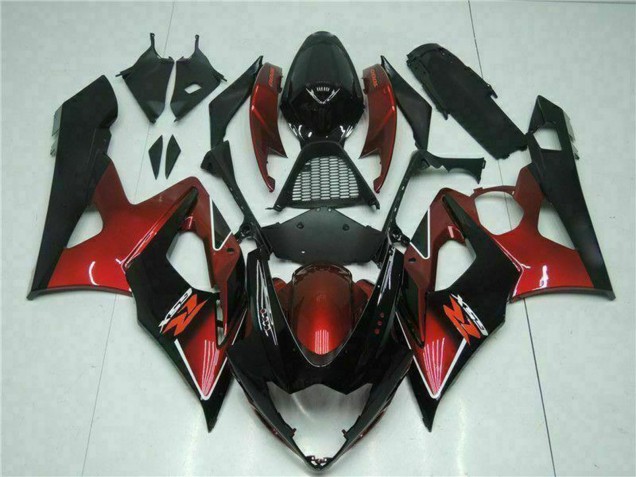 2005-2006 Suzuki GSXR 1000 Motorcycle Fairing - Red Glossy Black Australia for Sale