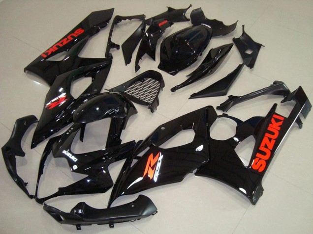 2005-2006 Suzuki GSXR 1000 Motorcycle Fairings - Glossy Black Red Decal Australia for Sale