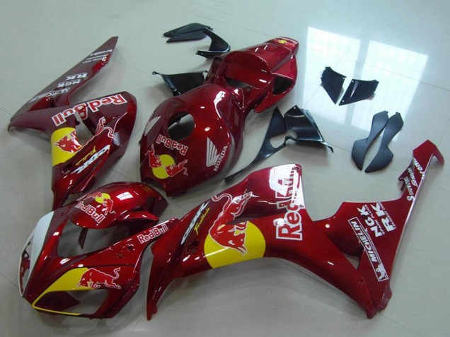 2006-2007 Honda CBR1000RR Motorcycle Fairings - Red Yellow White Red Bull Australia for Sale