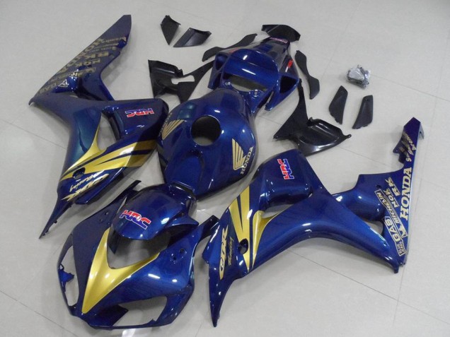 2006-2007 Honda CBR1000RR Motorcycle Fairings - Dark Blue Gold Stripe Australia for Sale