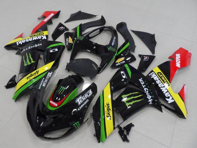 2006-2007 Kawasaki ZX10R Motorcycle Fairings - Glossy Black Red Yellow Green Monster Australia for Sale