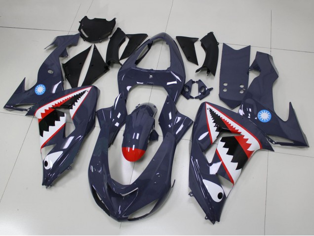 2006-2007 Kawasaki ZX10R Motorcycle Fairings - Grey White Red Shark Australia for Sale