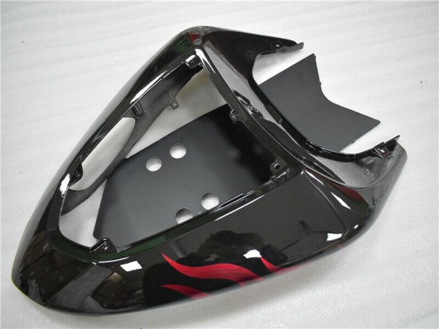 2006-2007 Kawasaki ZX10R Motorcycle Fairing - Glossy Black Red Flame Australia for Sale