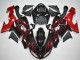 2006-2007 Kawasaki ZX10R Motorcycle Fairing - Glossy Black Red Flame Australia for Sale
