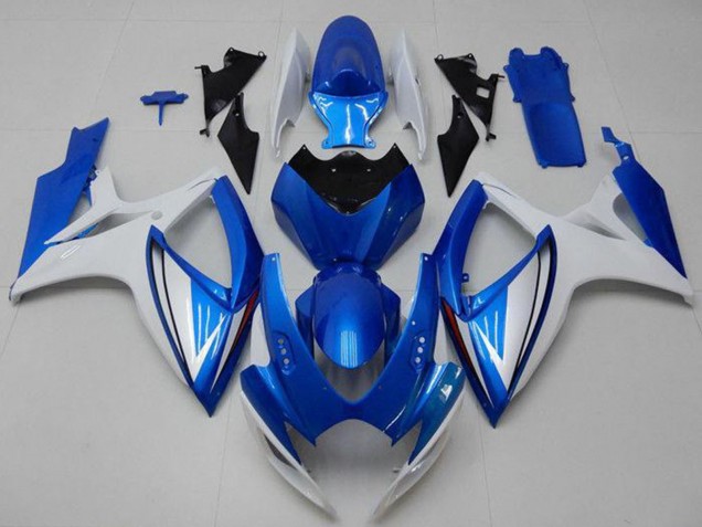 2006-2007 Suzuki GSXR 600/750 Motorcycle Fairings - White Blue Australia for Sale
