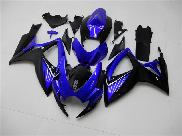 2006-2007 Suzuki GSXR 600/750 Motorcycle Fairings - Blue Glossy Black Australia for Sale