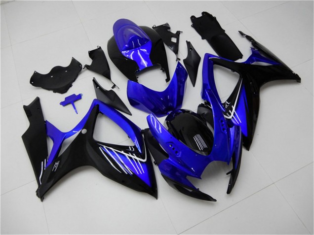 2006-2007 Suzuki GSXR 600/750 Motorcycle Fairings - Blue Glossy Black Australia for Sale