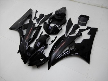 2006-2007 Yamaha YZF R6 Motorcycle Fairing Kits - Glossy Black Matte Black Australia for Sale