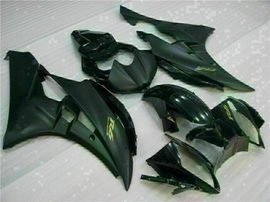 2006-2007 Yamaha YZF R6 Motorcycle Fairings - Glossy Black Matte Black Gold Decals Australia for Sale