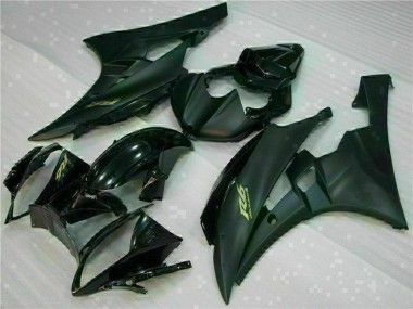 2006-2007 Yamaha YZF R6 Motorcycle Fairings - Glossy Black Matte Black Gold Decals Australia for Sale